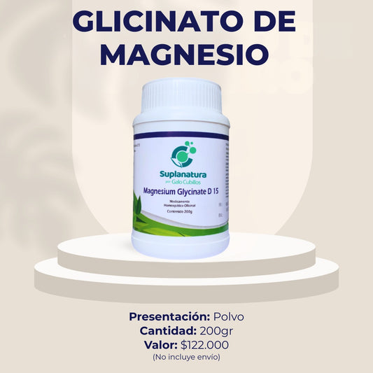 Glicinato de Magnesio Suplanatura para descanso y sueño