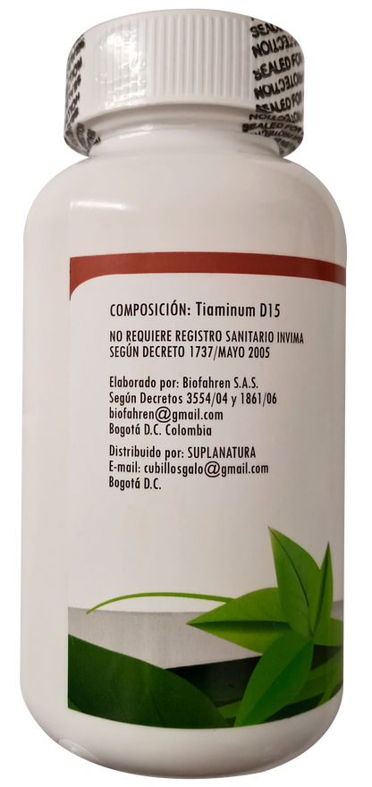 Tiamina Vitamina B1.